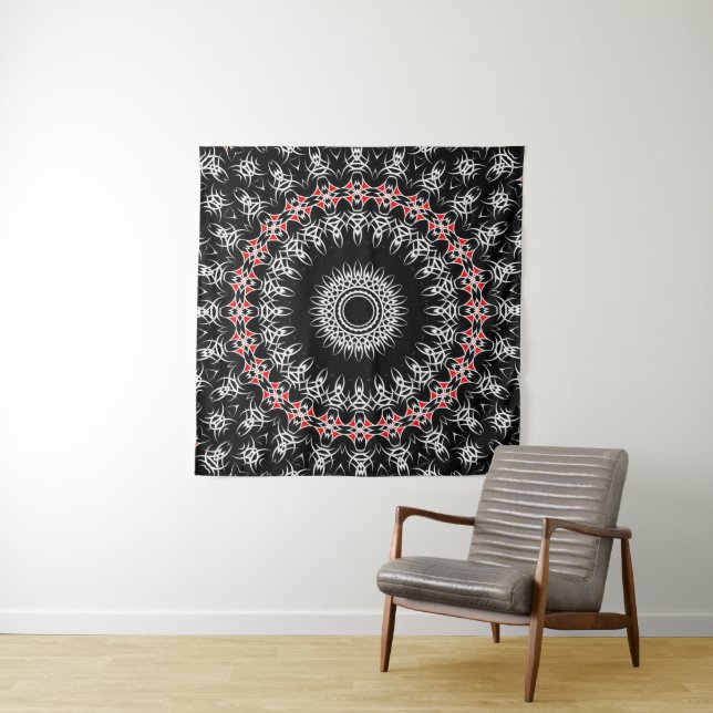 Tapete De Parede Mandala Tribal Celta (Vermelho) (In Situ)