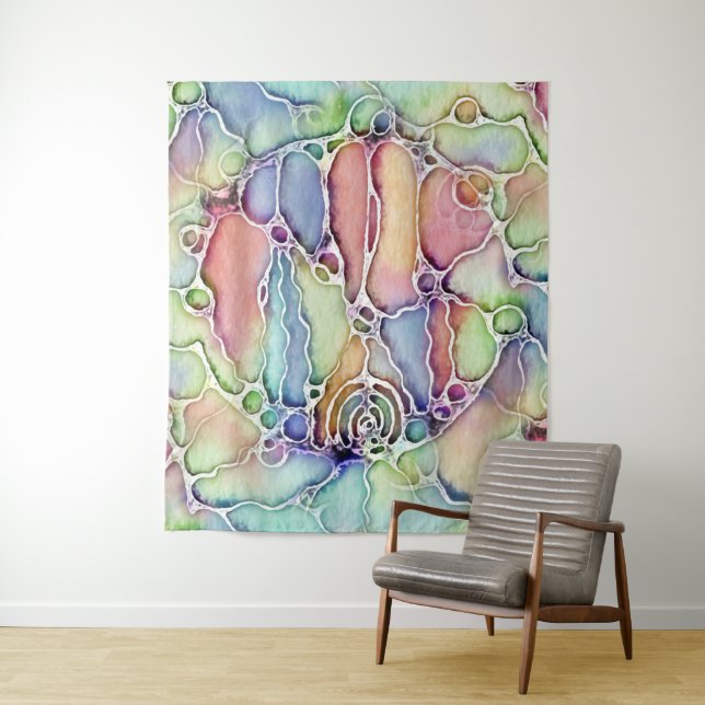 Tapete De Parede Maneiras De Vida - Padrão De Arte Neurográfica 1 (In Situ)