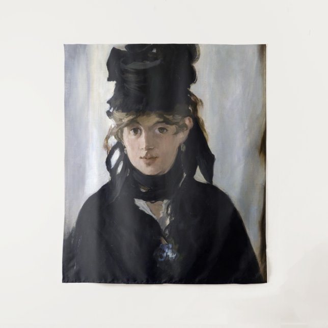 Tapete De Parede Manet - Berthe Morisot com um buquê de violetas (Frente)