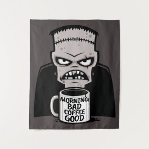 Tapete De Parede Manhã Café Mau Bom Monstro Reanimado