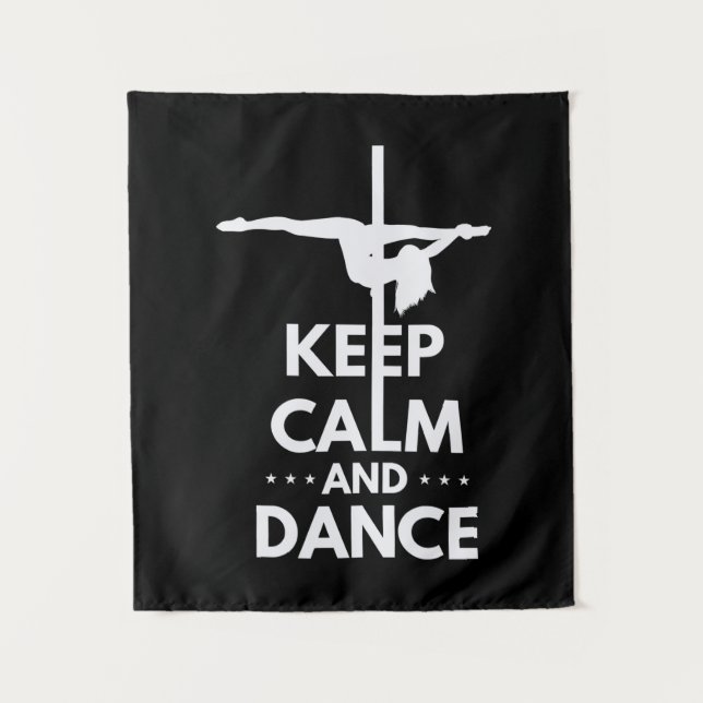 Tapete De Parede Mantenha a Calma e Dance (Frente)