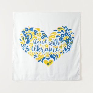 Tapete De Parede Mantenha-se firme com a Ucrânia, com as letras e o