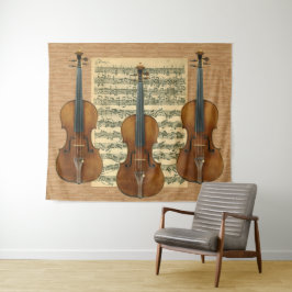 Tapete De Parede Manuscrito de Bach Chaconne do trio do violino de