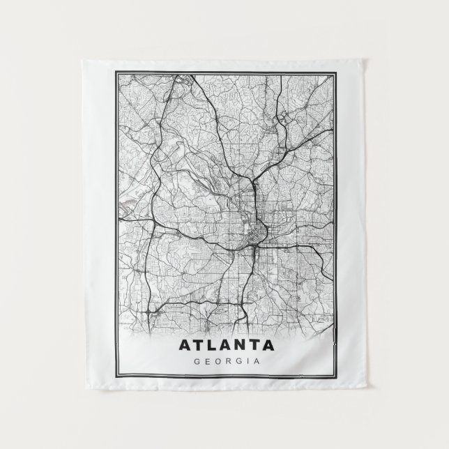 Tapete De Parede Mapa Atlanta (Frente)