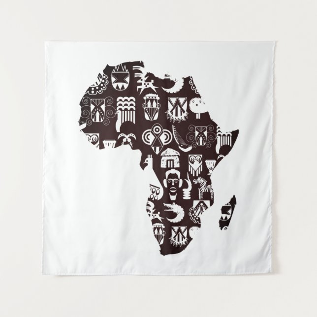 Tapete De Parede Mapa da África (Frente)