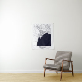 Tapete De Parede Mapa da cidade de Espanha Alicante