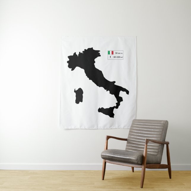 Tapete De Parede Mapa da Itália e grandes dados (In Situ)