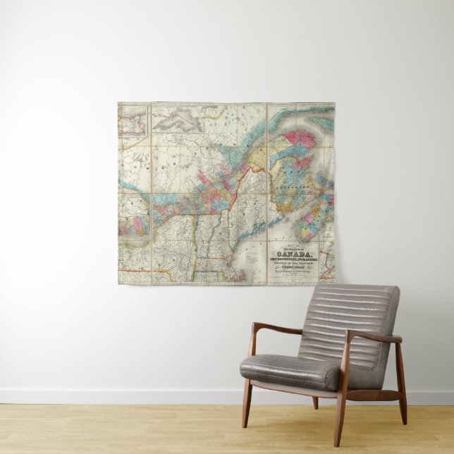 Tapete De Parede Mapa das províncias de Canadá (In Situ (Horizontal))