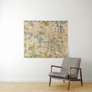 Tapete De Parede Mapa de Glasgow, Inglaterra