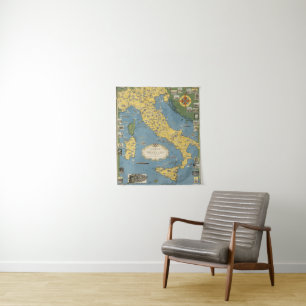 Tapete De Parede Mapa de Italia com Cidade do Vaticano
