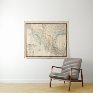 Tapete De Parede Mapa de México e de Texas