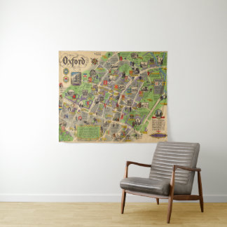Tapete De Parede Mapa de Oxford, Inglaterra (estradas de ferro