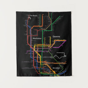 Tapete De Parede Mapa do metrô de NY-City