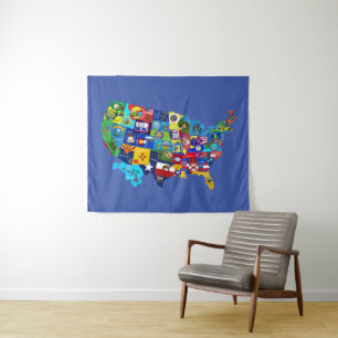 Tapete De Parede Mapa dos EUA