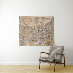 Tapete De Parede Mapa pequeno dos EUA de senhora idosa (desenhos