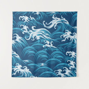 Tapete De Parede Mar oriental, padrão decorativo sem costura.