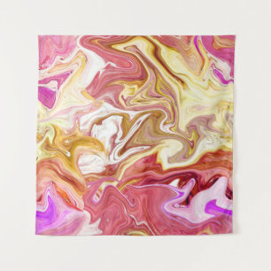 Tapete De Parede Marble Magic: Design abstrato colorido