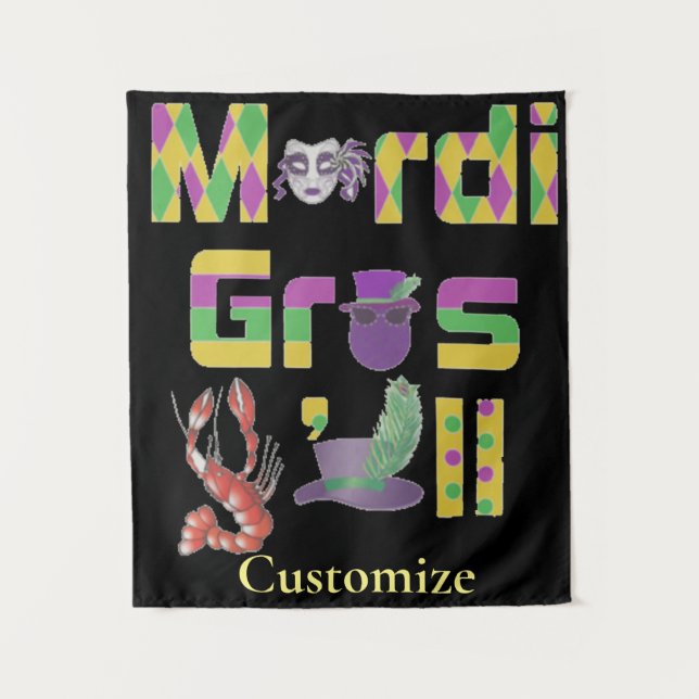 Tapete De Parede Mardi Gras Y'all Thunder_Cove (Frente)