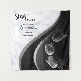 Tapete De Parede Mármore Branco, Preto, Dourado