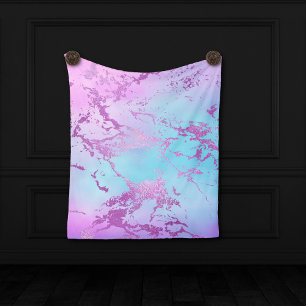 Tapete De Parede Mármore Chic   Fundo Roxo e Azul Glamouroso