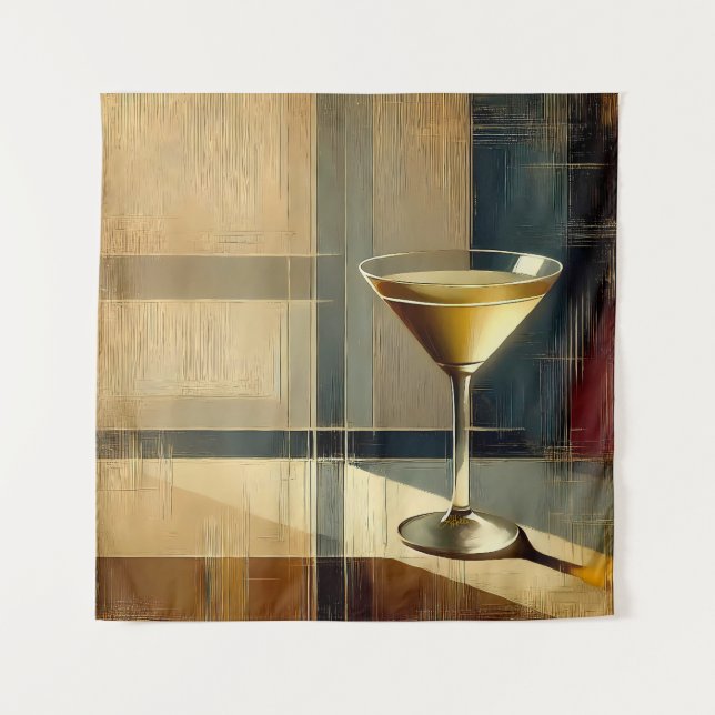 Tapete De Parede Martini Moderno de Meados do Século em um Raio de  (Frente)