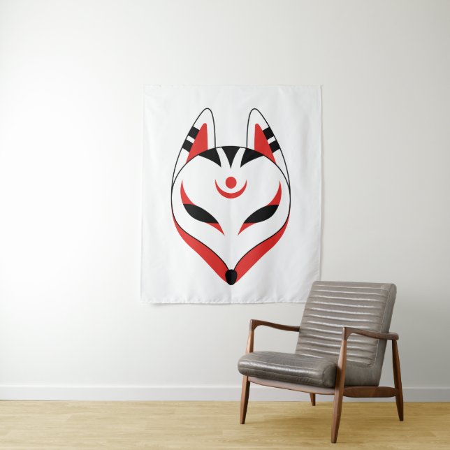 Tapete De Parede Máscara de Raposa de Kitsune Japonês (In Situ)