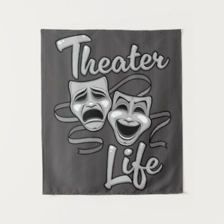 Tapete De Parede Máscaras de Comédia e Tragédia da Vida em Teatro