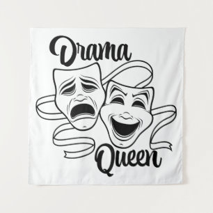 Tapete De Parede Máscaras de Teatro de Comédia e Tragédia Rainha do