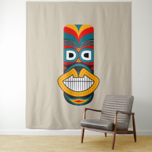 Tapete De Parede Máscaras Tribais Étnicas