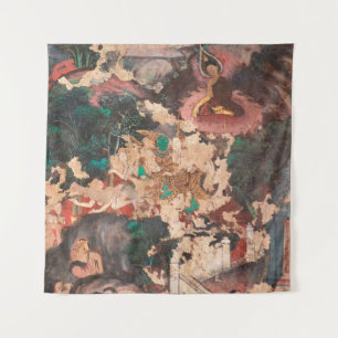 Tapete De Parede Masterpeça de arte tradicional tailandesa de pintu