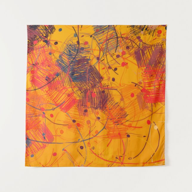 Tapete De Parede Material artístico. Abstrato geométrico (Frente)