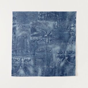 Tapete De Parede material de denim,