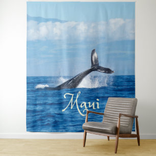 Tapete De Parede Maui Havaí Oceano Cauda de Baleia