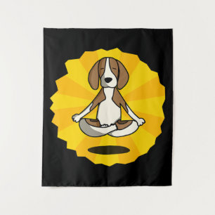 Tapete De Parede Meditação de cães Rouco Yoga Beagle Labrador Sh