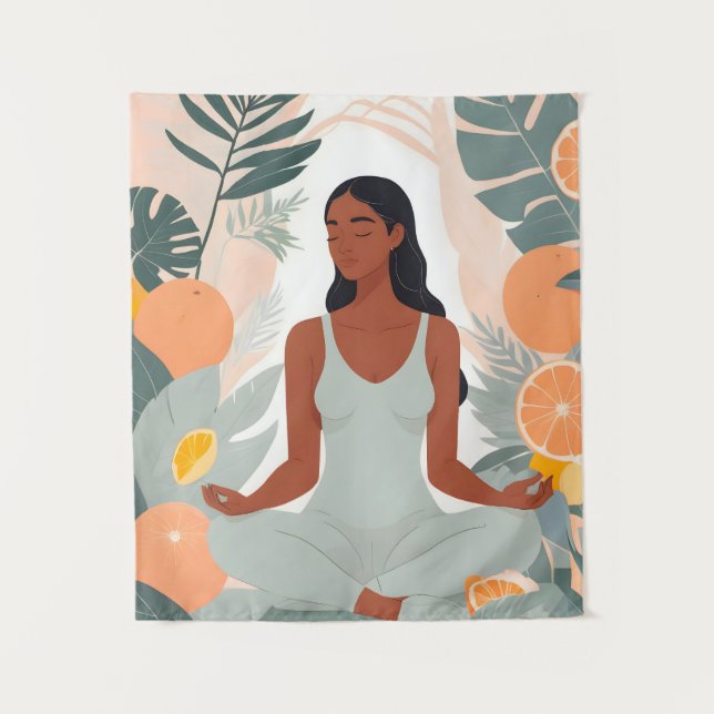 Tapete De Parede Meditação de Citros (Frente)