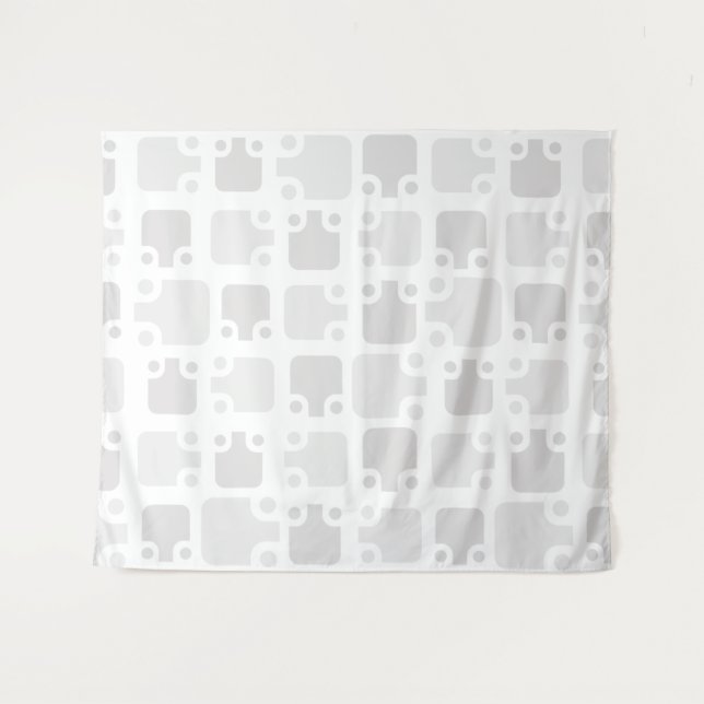 Tapete De Parede Meio século Modern Pattern White (Frente (Horizontal))