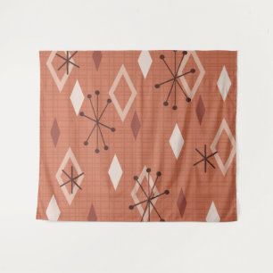 Tapete De Parede Meio século Moderno Ouros Laranja