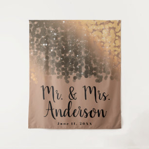 Tapete De Parede Mel Bege Champanhe Dourado Brilho Luzes
