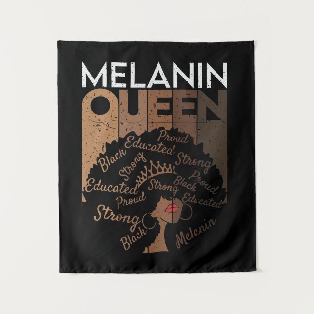 Tapete De Parede Melanin Afro Queen Art (Frente)