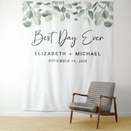 Tapete De Parede Melhor Dia de Todos Eucalipto Verde Casamento