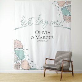 Tapete De Parede Melhor Dia do Mundo Foto de Fundo de Concha de Cor