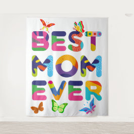 Tapete De Parede Melhor Mãe Sempre Colorida