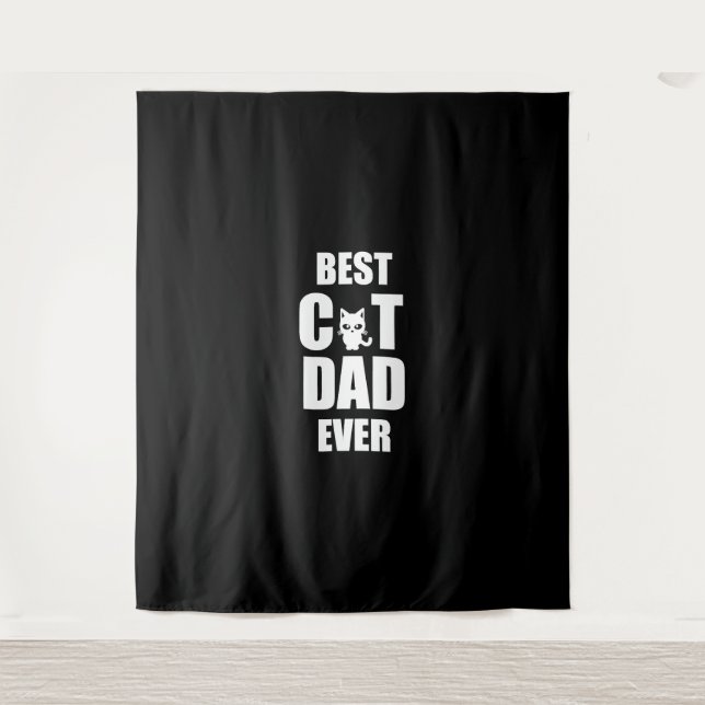 Tapete De Parede Melhor Pai De Gato, Camisa De Gato Engraçada, Cami (Frente)