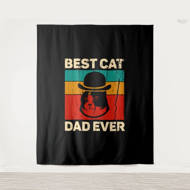 Tapete De Parede Melhor Pai de Gato do Dia do Pai Presente (Frente)