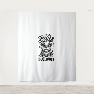 Tapete De Parede Melhor vida com Bulldog