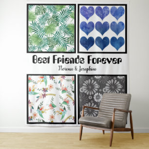 Tapete De Parede Melhores amigos personalizados para sempre 4 colag