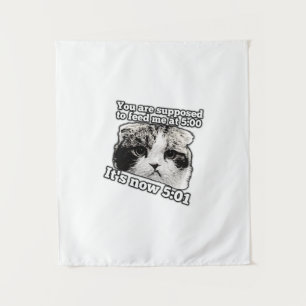 Tapete De Parede Meme engraçado de gato zangado para donos de gatos