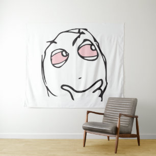 Tapete De Parede memes eu Me pensando olhos cor-de-rosa fumando