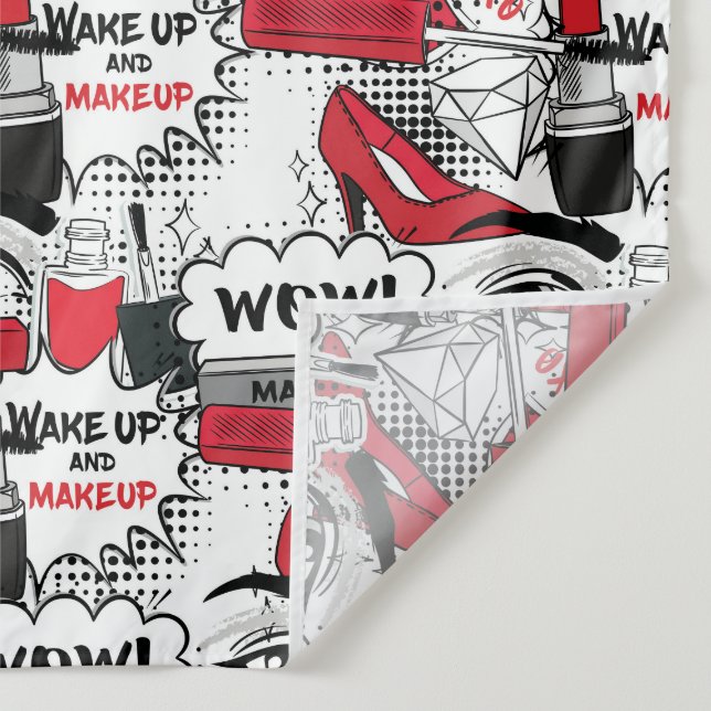 Tapete De Parede Menina de maquiagem bonita - Bela kawaii e moda de (Detalhe)