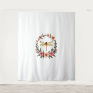 Tapete De Parede Meninas estéticas de Dragonfly Floral Cute Cottage